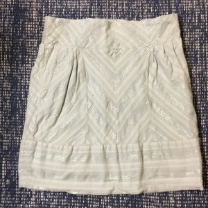Gently worn green and silver skirt